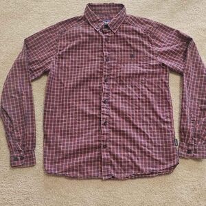 Patagonia Men's Plaid Shirt - Red and Black